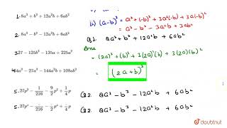 Factorise each of the following i 8a3b312 a2b6a b2 ii 8a3b312 a2b6a b2 [upl. by Oicnoel]