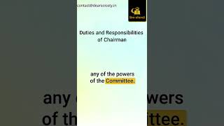 Duties and Responsibilities of Chairman in CoOperative Housing Society werunsocieties society [upl. by Enair]