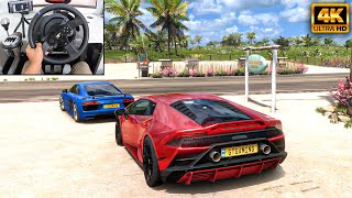 Lamborghini Huracán EVO amp Audi R8 V10 Plus  Forza Horizon 5  Thrustmaster T300RS gameplay [upl. by Adlay]