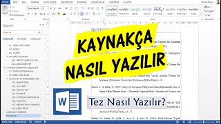 Tez Yazımı 44 Bölüm I Kaynakça Nasıl Yazılır [upl. by Airdnat]