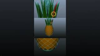 Pineapple 3d modeling Autodesk Maya [upl. by Etnecniv]