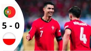 PORTUGAL 5  0 POLOGNE  HIGHLIGHTS amp GOALS [upl. by Juana]