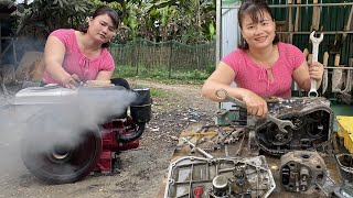 Repair Restoration of Machinery Diesel Soak In Water Engine Severely Damaged \ Blacksmith Girl [upl. by Sidwell162]