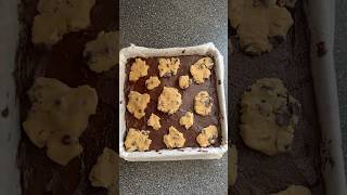 Brookie Brownies Cookie dough baked into the brownie 😍 brownie brownies cookies chocolate [upl. by Ajaj376]