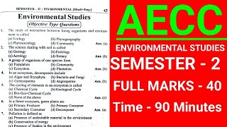 AECC EVS semester 2 in english aecc english semester 2 question answer [upl. by Ardine]