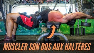 MES 9 MEILLEURS EXERCICES HALTÈRES POUR SE MUSCLER LE DOS Sans machine [upl. by Lletram]