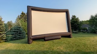 Sewinfla 33ft MEGA Outdoor Inflatable Projector Screen Review [upl. by Phionna]