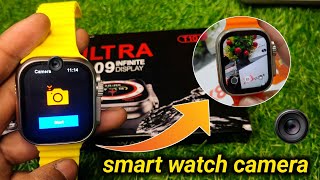 How to Use Camera in T10 Ultra Smartwatch😱 T800 Ultra Smartwatch Mai Camera 📸 Kaise Chalaye [upl. by Ymia]