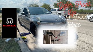 Installing a Yofer Front Lip on a 2023 Honda Civic [upl. by Aiceled]