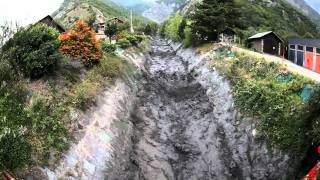 debris flow  22 août 2011  Crue torrentielle à Saint Julien Montdenis [upl. by Brabazon990]