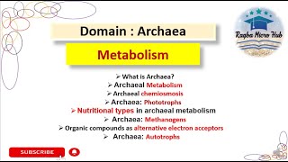 Archaeal Metabolism domain archaea metabolism raqbamicrohub [upl. by Lougheed]