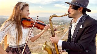 Viva La Vida  Coldplay  Karolina Protsenko amp Daniele Vitale Sax  Violin Cover [upl. by Hsetih]