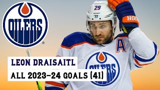 Leon Draisaitl 29 All 41 Goals of the 202324 NHL Season [upl. by Persons]