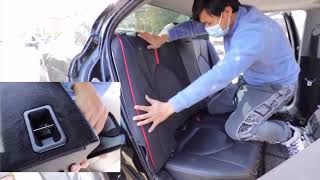 Car Seat Covers Installation Instruction For Toyota Camry 2018Now [upl. by Ynney]