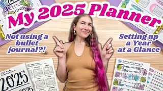 Setting up my 2025 Planner and its NOT a bullet journal 😱 My 2025 Year at a Glance [upl. by Drofxer]