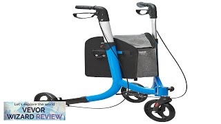 VEVOR 3 Wheels Rollator Walker for Seniors Lightweight Aluminum Foldable Rolling Walker Review [upl. by Philipson245]