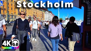 Stockholm  Sweden 🇸🇪  One of the most famous walkways Strandvägen  virtual walk in 4k 60fps [upl. by Oinafipe]