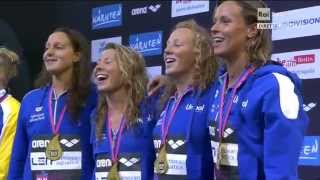 Berlino 2014  4x200 Ragazze d’Oro miracolosa Pellegrini … [upl. by Ellehcyt]