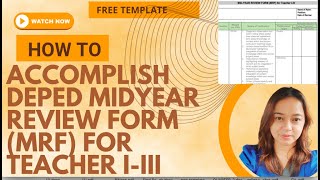 MidYear Review Form MRF for DepEd Teachers SY 20222023 [upl. by Odlaniger]