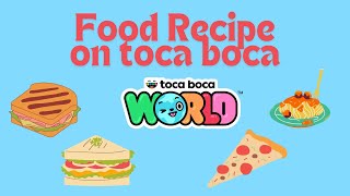 Food recipe on toca boca tocagamer tocabocagames tocagameschannel tocalife food yummy [upl. by Konstantine]