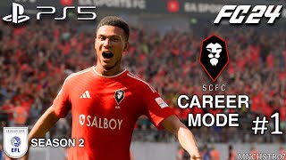 Salford City Career Mode Season 2 EFL League One Episode 1  Realistic Graphic Gameplay  FC24  PS5 [upl. by Orling]