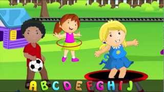 ABC Alphabet Song in HD with Lyrics  Childrens Nursery Rhymes by eFlashApps [upl. by Tolecnal]