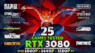 GeForce RTX 3080 10GB Test In 25 Games  1080p 1440P 4K DLSS amp RT [upl. by Seuqirdor]