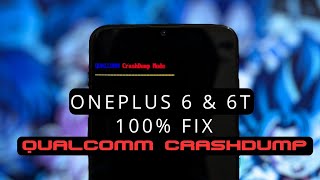 How To Fix Qualcomm CrashDump Issue On OnePlus 6 amp 6T  Unbrick OnePlus Device in 2023 [upl. by Aryl]