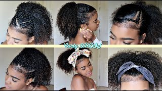 CUTE and EASY UpdosPonytails Hairstyles for CURLY and NATURAL Hair [upl. by Brathwaite]