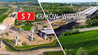 S7 Kraków  Widoma  Połączenie S7S52 Węzeł Mistrzejowice I Estakada  ES 201 Maj 2024 DRON [upl. by Ephraim110]