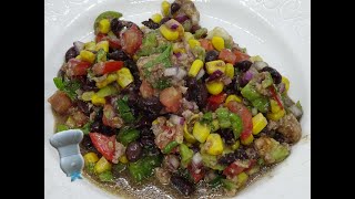 Recette de salade mexicaine aux haricots noirs et au maïs [upl. by Mook]