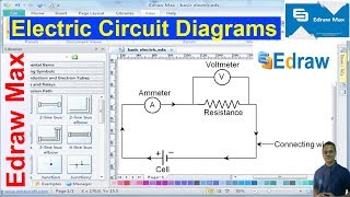 Easiest Way to Draw Electric Circuits with Edraw Max Software  DrawingGraphing05 [upl. by Oenire]