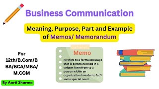 Meaning of MemosMemorandum Types of Memo and format of Memos for 12thBBABCOMMBABCA [upl. by Etty886]