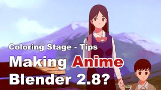 2D Animation in Blender 28  Coloring Stage [upl. by Assi]