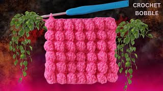 How to make Bobble Crochet Pattern for Blanket crochet tutorialEasybeginnersLoop2loopw1y [upl. by Jarrett]