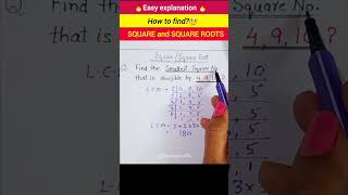 Find smallest square number that is divisible by 4912  maths viralvideo squareroot class8th [upl. by Catherin]