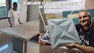 PLACA 3D SO DE CIMENTO  COMO FAZER UMA PLACA 3D PARA AREA EXTERNA DE CIMENTO  PLACA DE CONCRETO [upl. by Sivaj]