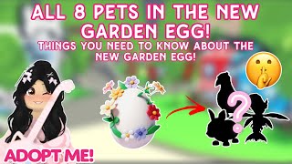 All 8 Pets In The Garden Egg In Adopt Me😺🤩 NEW GARDEN EGG UPDATE IN ADOPT ME🌸🌷 adoptme [upl. by Ameer]