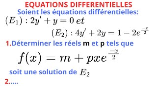 EQUATION DIFFERENTIELLE AVEC SECOND MEMBRE [upl. by Aehr]