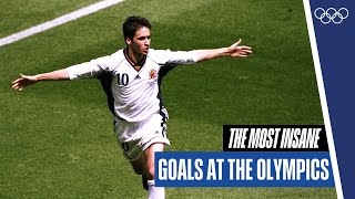 The Most INSANE Olympic Goals 🔥😱 [upl. by Ahsinra802]