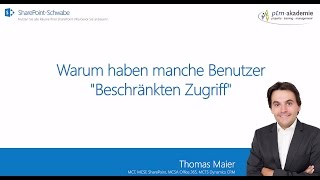 Was ist quotBeschränkter Zugriffquot in SharePoint [upl. by Camp]