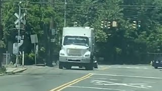 I Found Town of Smithtown Garbage Truck TC7 in The Road On My Way to See The Train [upl. by Ehtylb]