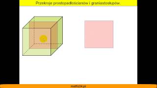 Przekroje prostopadłościanów i ostrosłupów  Matfiz24pl [upl. by Halyhs]