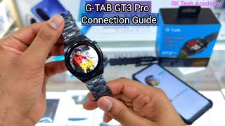 GTAB GT3 Pro Smart Watch Unboxing  Features  Connection Guide  Add Custom Wallpaper [upl. by Edahc]