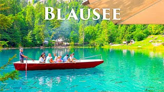 Blausee Switzerland 4K  The Most Amazing Lake on The Earth  Relaxing Nature Sounds [upl. by Entirb479]