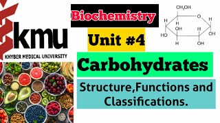 Chemistry of Carbohydrates  BioChemistry Chp  4  Structure and Function Of Carbohydrates KMU [upl. by Teerprug373]