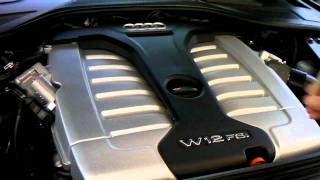 Audi A8L W12 Extremely smooth running engine [upl. by Dollie480]