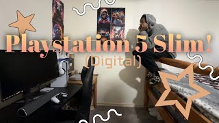 PS5 Slim Digital Unboxing Brand New Gaming Setup [upl. by Enovahs204]