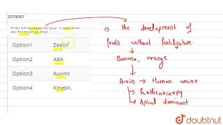 Parthenocarpy can be achieved by [upl. by Dukey]