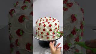 How to decorate the rosette cake shorts youtubeshorts cakedecorating [upl. by Ieso842]